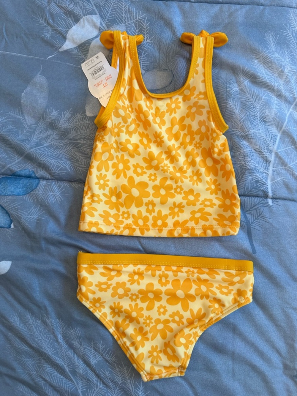 NWTS Wonder Nation Yellow Tankini Swim - Sunshine Floral Sz 2T UPF 50 - Picture 2 of 6